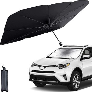 Helloleiboo Car Windshield Sun Shade Umbrella