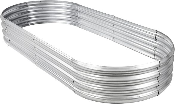 Rakukiri Raised Garden Bed, 5ft Galvanized