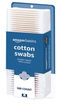 500-Count Amazon Basics Cotton Swabs