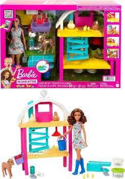Barbie Doll and Playset with Coop, Animals, Dough, Molds and More
