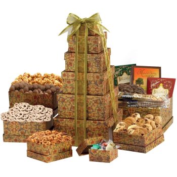 Broadway Basketeers Gourmet Food Gift Basket Tower