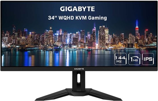 GIGABYTE M34WQ 34-inch 144Hz Ultrawide KVM Gaming Monitor