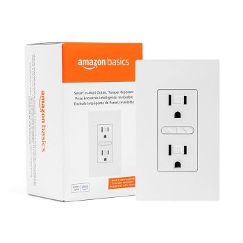 Amazon Basics Smart In-Wall Outlet w/2 Individually Controlled Outlets