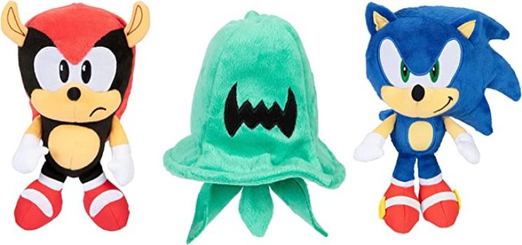 3-Pack Sonic The Hedgehog 9-Inch Plush Collectible