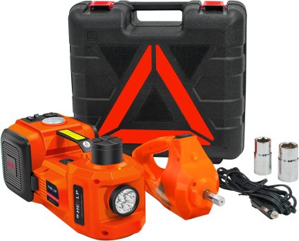 E-HEELP 5-Ton 12V Hydraulic Car Jack Kit w/Electric Impact Wrench