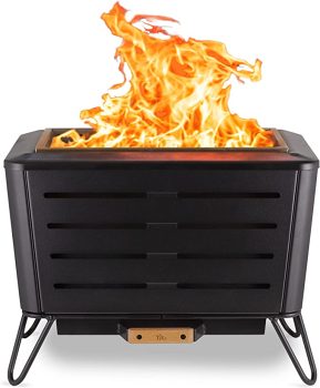 TIKI Brand 21.5-Inch Retreat Smokeless Rectangular Fire Pit