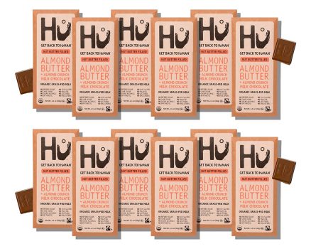 12-Pack Hu Grass-Fed Milk Chocolate Bars Almond Butter Crunch