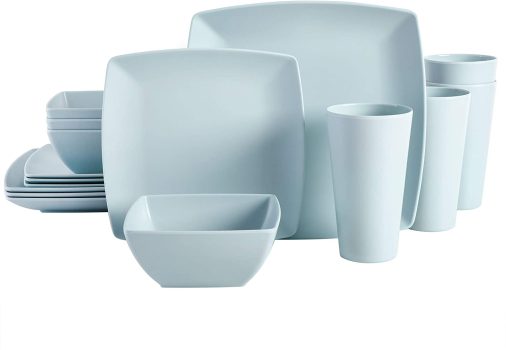 Gibson Home Soho Grayson Square Melamine Dinnerware Set 16Pcs