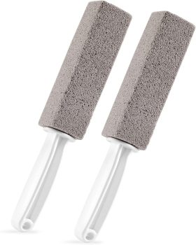 2-Pack Falamon Pumice Stone Toilet Bowl Clean Brush w/Handle