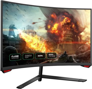 Fiodio 24-inch Full HD 1080P 165Hz Curved LED Monitor