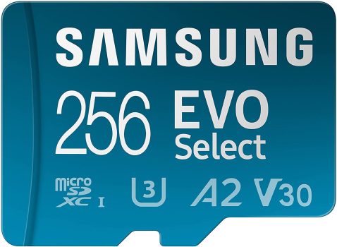 Samsung Evo Select Plus 256GB Micro SD Memory Card + Adapter
