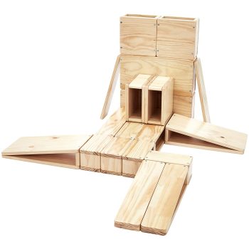 Amazon Basics Over-Sized Hollow Wooden Building Block Set
