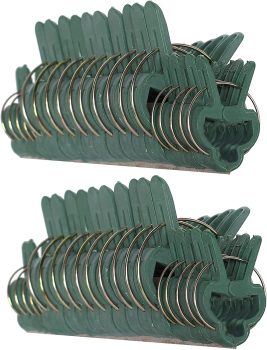 40-Piece Green Gentle Gardening Plant & Flower Lever Loop Gripper Clips