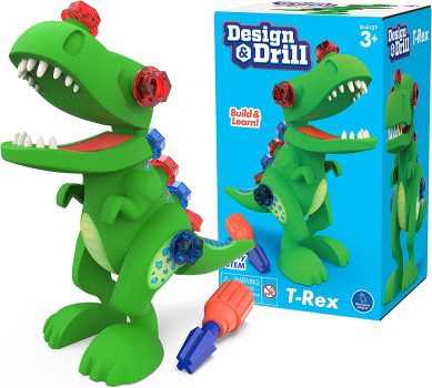 Educational Insights Design & Drill T-Rex Dinosaur Toy 13PC