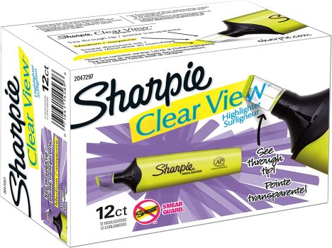 SHARPIE Highlighter, Clear View Highlighter 12 Count