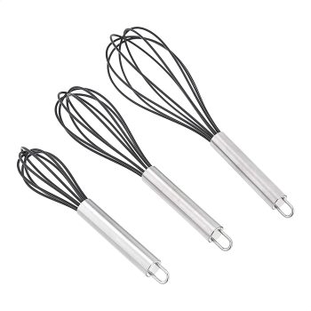 3-pack AmazonCommercial Non-Stick Coated Whisk Set
