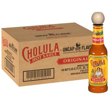 48 Count Cholula Original Hot Sauce Travel Sized Bottle 0.75 Oz