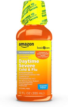 Amazon Basic Care Severe Daytime Cold and Flu Medicine 12oz