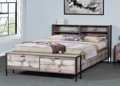 OS Home and Office Queen Size Bed w/Headboard and Footboard