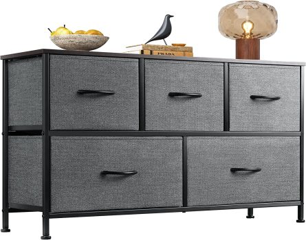 WLIVE Dresser for Bedroom with 5 Drawers