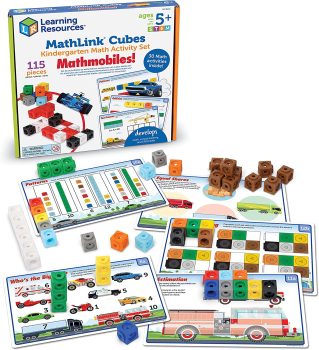 Learning Resources MathLink Cubes Kindergarten Math Activity Set