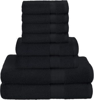 GLAMBURG Ultra Soft 8-Piece Towel Set