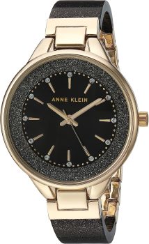 Anne Klein Womens Premium Crystal Accented Resin Bangle Watch