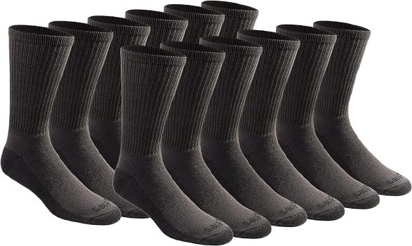 Dickies Mens Dri-tech Moisture Control Crew Socks 12-Pair