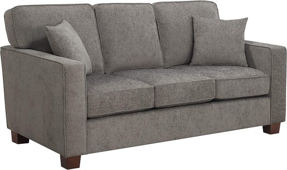 OSP Home Furnishings Russell 3 Seater Sofa with 2 Pillows
