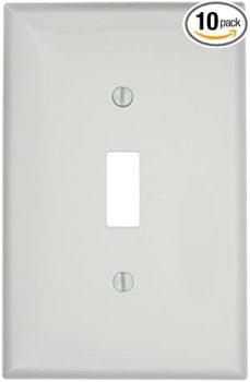 10-Pack Leviton PJ1-TM 1-Gang Toggle Switch Wallplate
