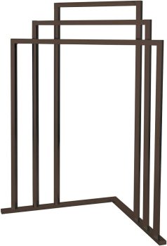 Kingston Brass L Shape 3-Tier Steel Construction Corner Towel-Rack