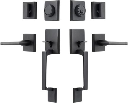 KIAYACI Door Lock Set Double Door Handle Sets with Deadbolt