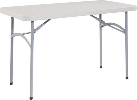 Office Star Resin Multipurpose Rectangle Folding Table 4 x 2-Ft