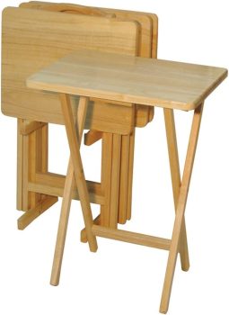 Casual Home 660-40 5 Piece Tray Table Set