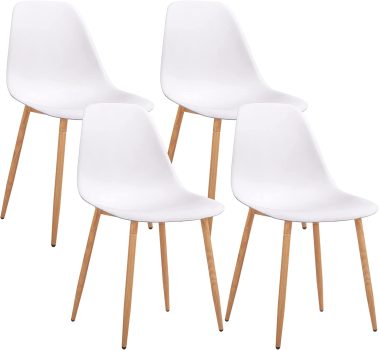 CangLong Modern Stylish Plastic Cushion Metal Legs Chair