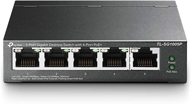 TP-Link 5-Port Gigabit Desktop PoE Switch with 4-Port