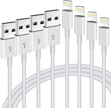 4-Pack Hi-Mobiler MFi Certified Lightning Cable 3/3/6/6ft