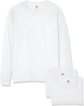 4-Pack Hanes Mens Essentials Long Sleeve T-Shirt Pack