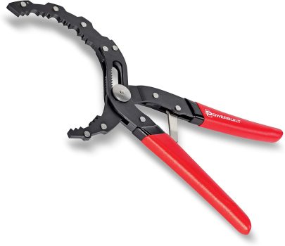 Powerbuilt 942068 Self-Adjusting Oil Filter Pliers, Red