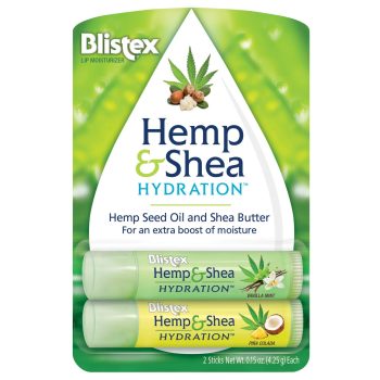 Blistex Hemp & Shea Hydration, 2-Count