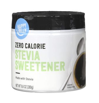 Amazon Brand Happy Belly Zero Calorie Stevia Sweetener, 9.8oz Jar