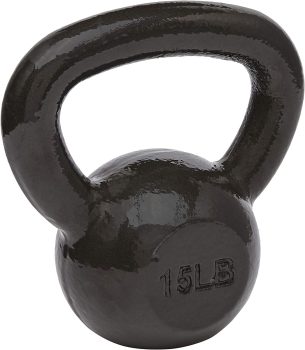 Amazon Basics Cast Iron Kettlebell, 15-Pound