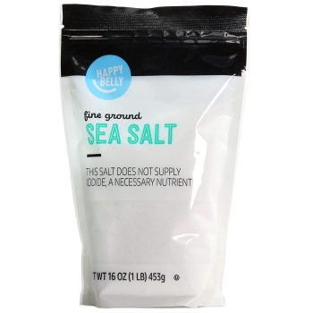 Amazon Brand Happy Belly Sea Salt, Fine Ground, 16-Ounce