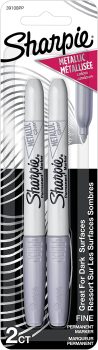 2-Count Sharpie 39108PP Fine Point Metallic Silver Permanent Marker
