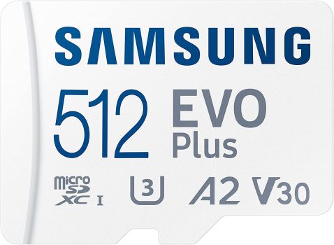 SAMSUNG EVO Plus w/SD Adaptor 512GB Micro SDXC