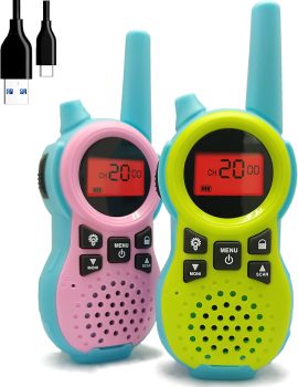 FreeTalker Walkie Talkie for Kids Toy Yard Game Camping 2-Pack