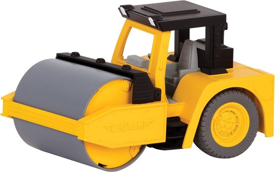 DRIVEN by Battat Micro, Rugged Toy Steam Roller w/Lights & Sounds