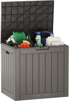 East Oak 31-Gallon Storage Deck Box with Padlock
