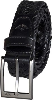 Dockers Mens Leather Braided Casual and Dress Belt