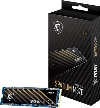 MSI SPATIUM M370 NVMe M.2 1TB Internal SSD, PCIe Gen3